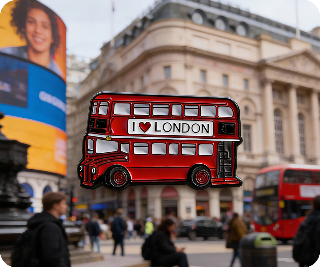 I Love London Double Decker Bus Transport Pin Badge