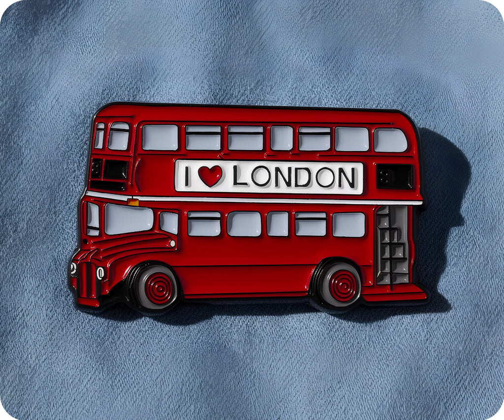I Love London Double Decker Bus Transport Pin Badge