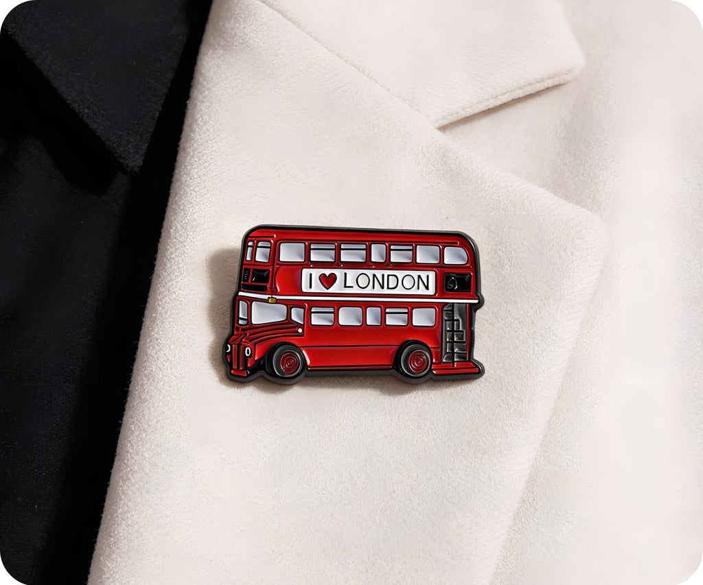 I Love London Double Decker Bus Transport Pin Badge