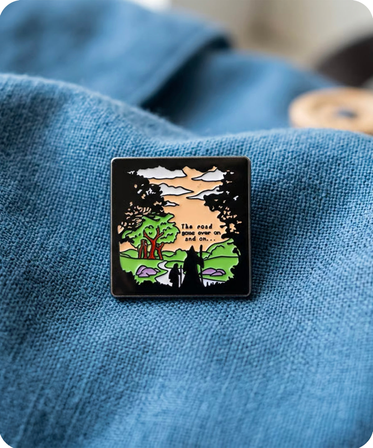 The Road Goes Ever On Enamel Lapel Pin Badge