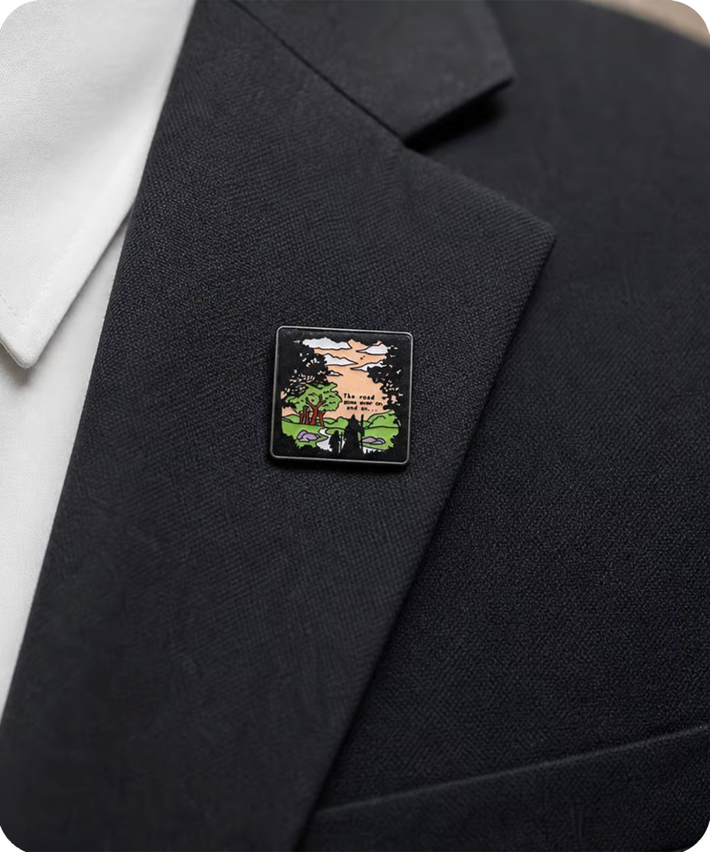 The Road Goes Ever On Enamel Lapel Pin Badge