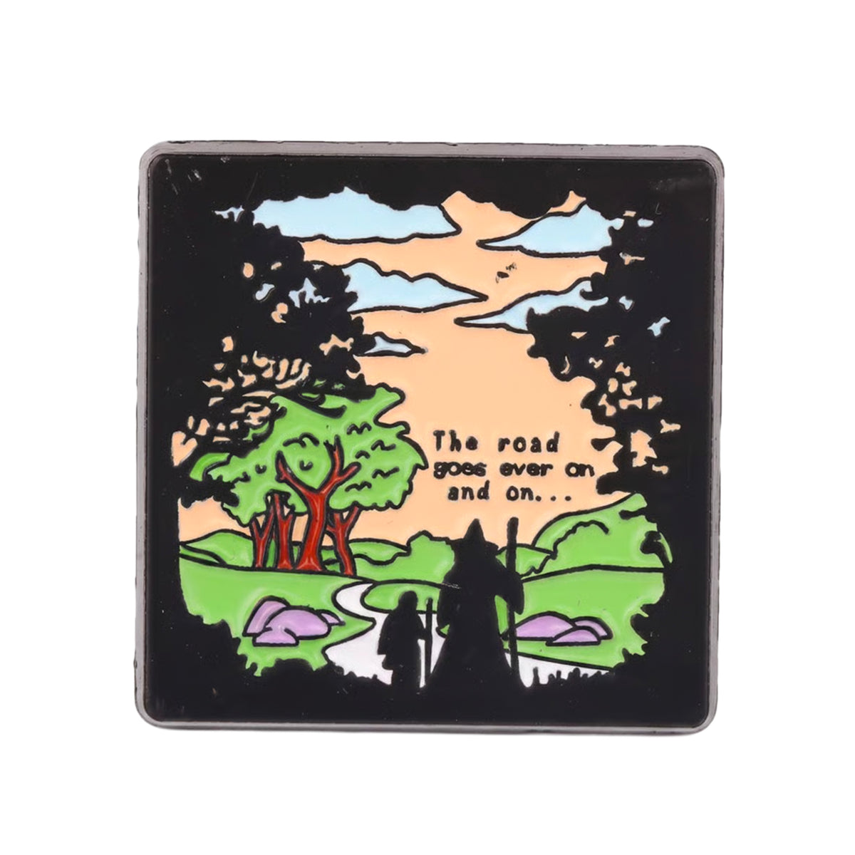 The Road Goes Ever On Enamel Lapel Pin Badge Main image