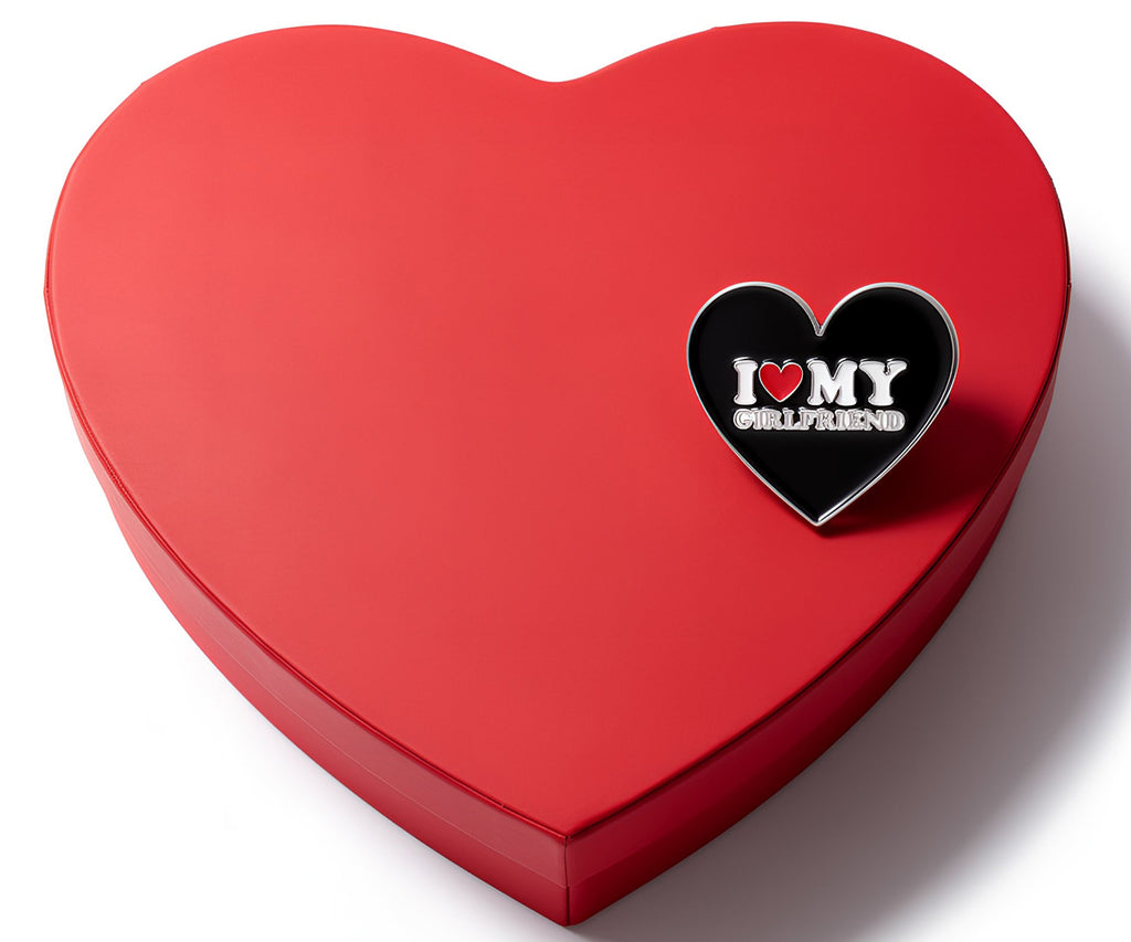 I Love My Girl Friend Heart Pin Badge