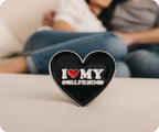 I Love My Girl Friend Heart Pin Badge