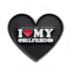 I Love My Girl Friend Heart Pin Badge