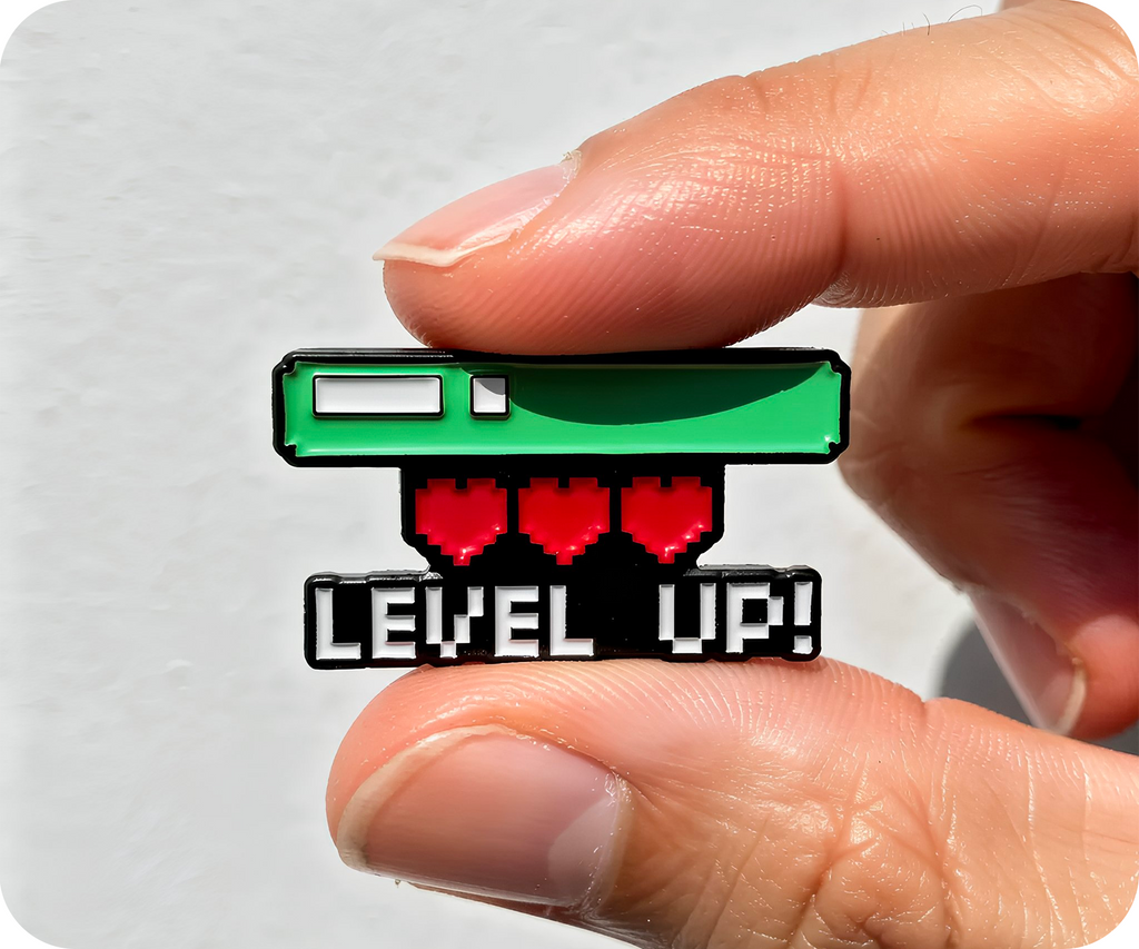 Level Up Gamer Pin Badge
