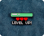 Level Up Gamer Pin Badge
