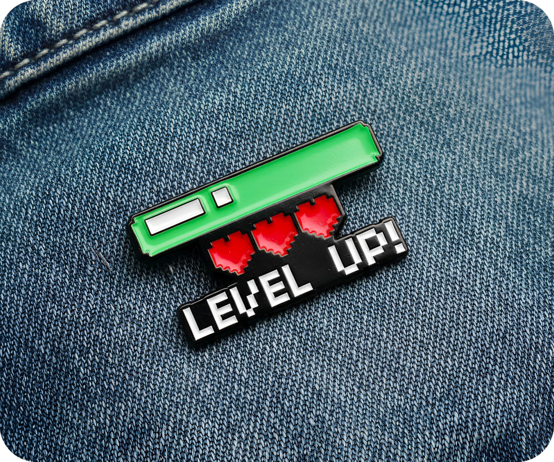 Level Up Gamer Pin Badge
