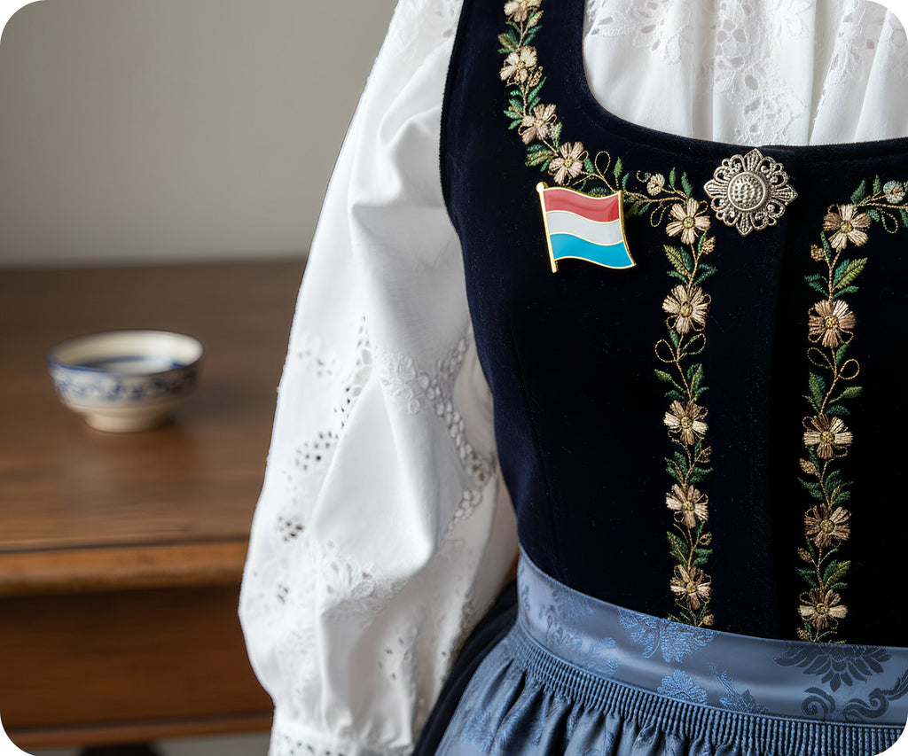 Luxembourg Flag Pin Badge