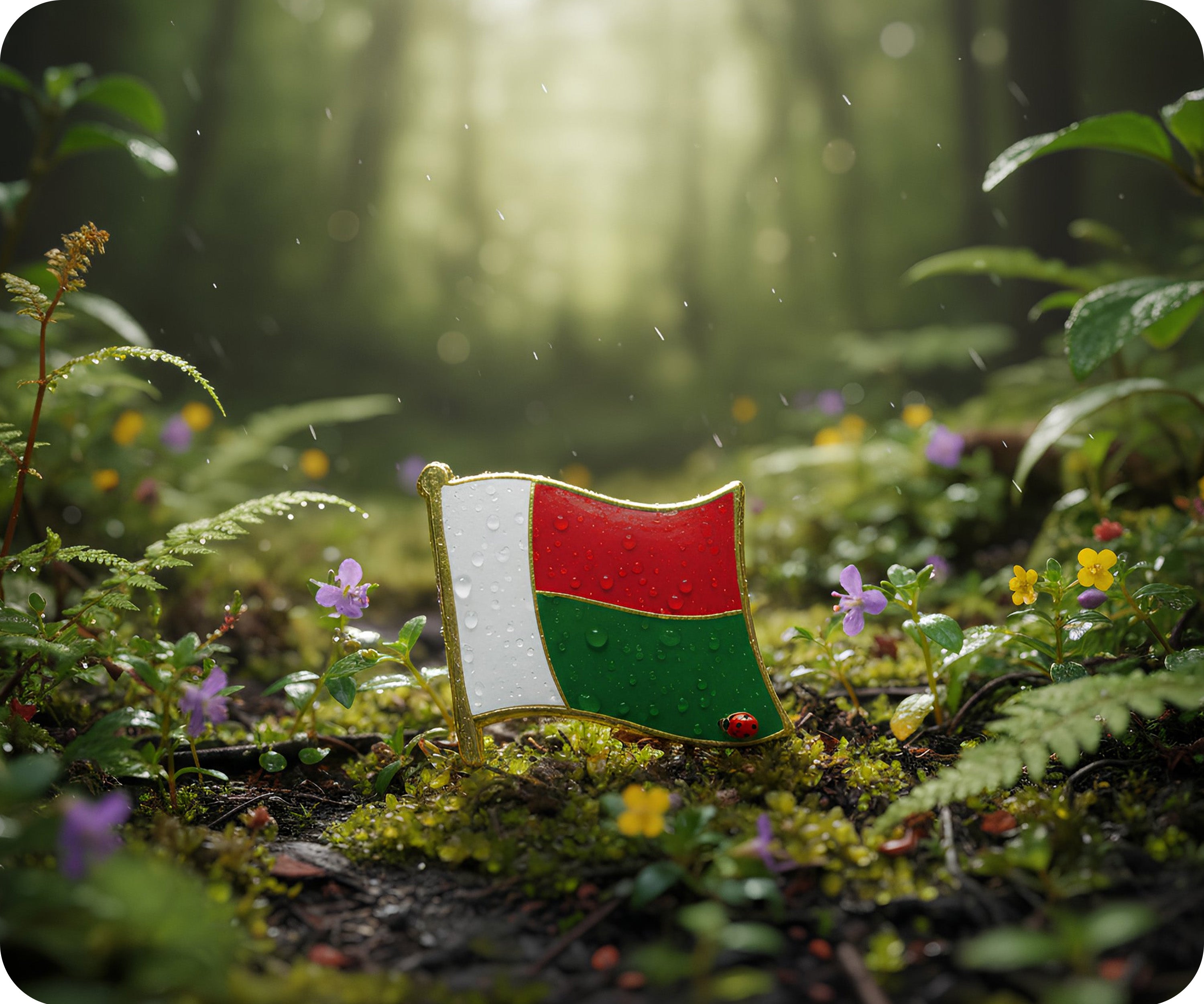Madagascar Flag Pin Badge