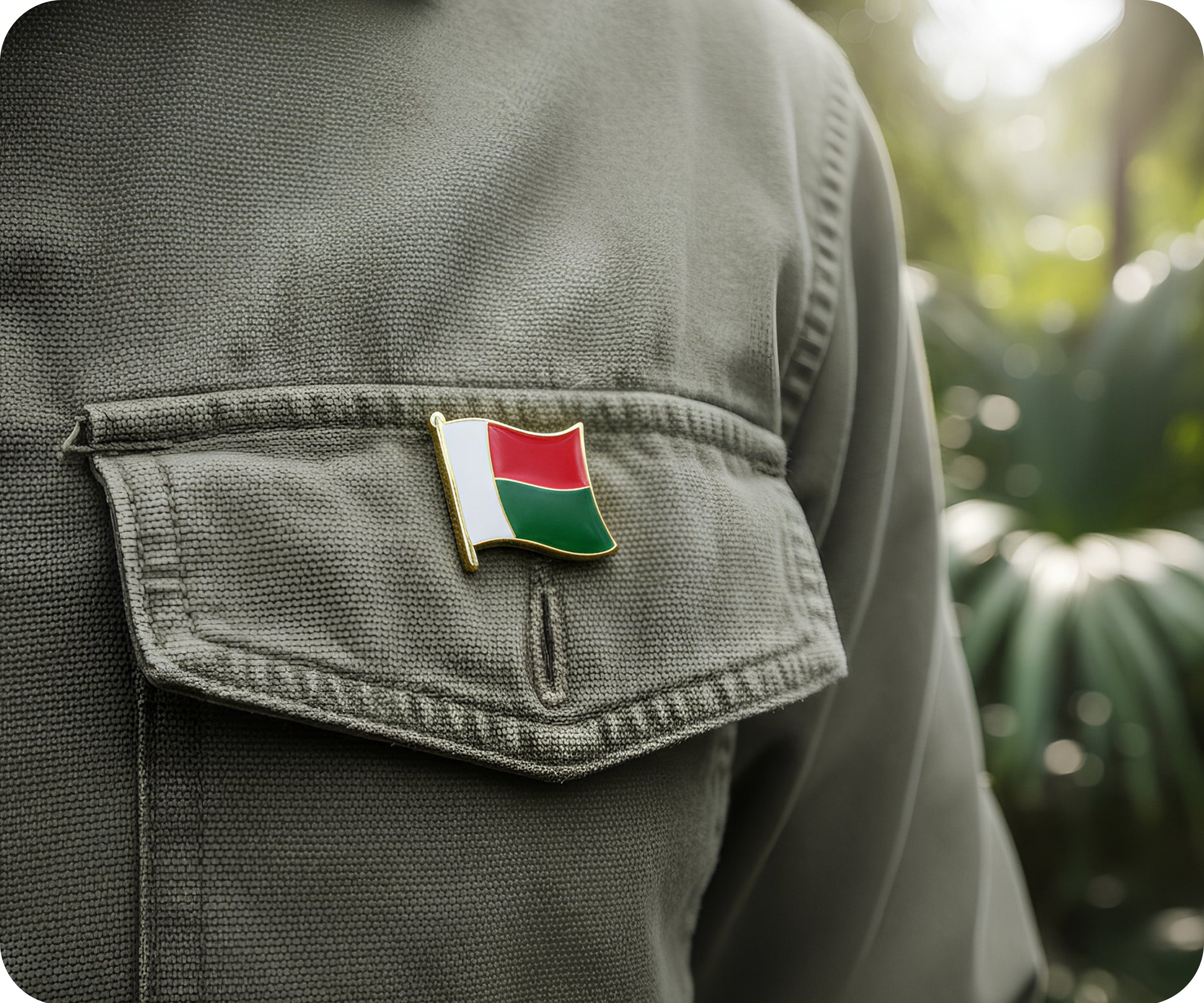 Madagascar Flag Pin Badge