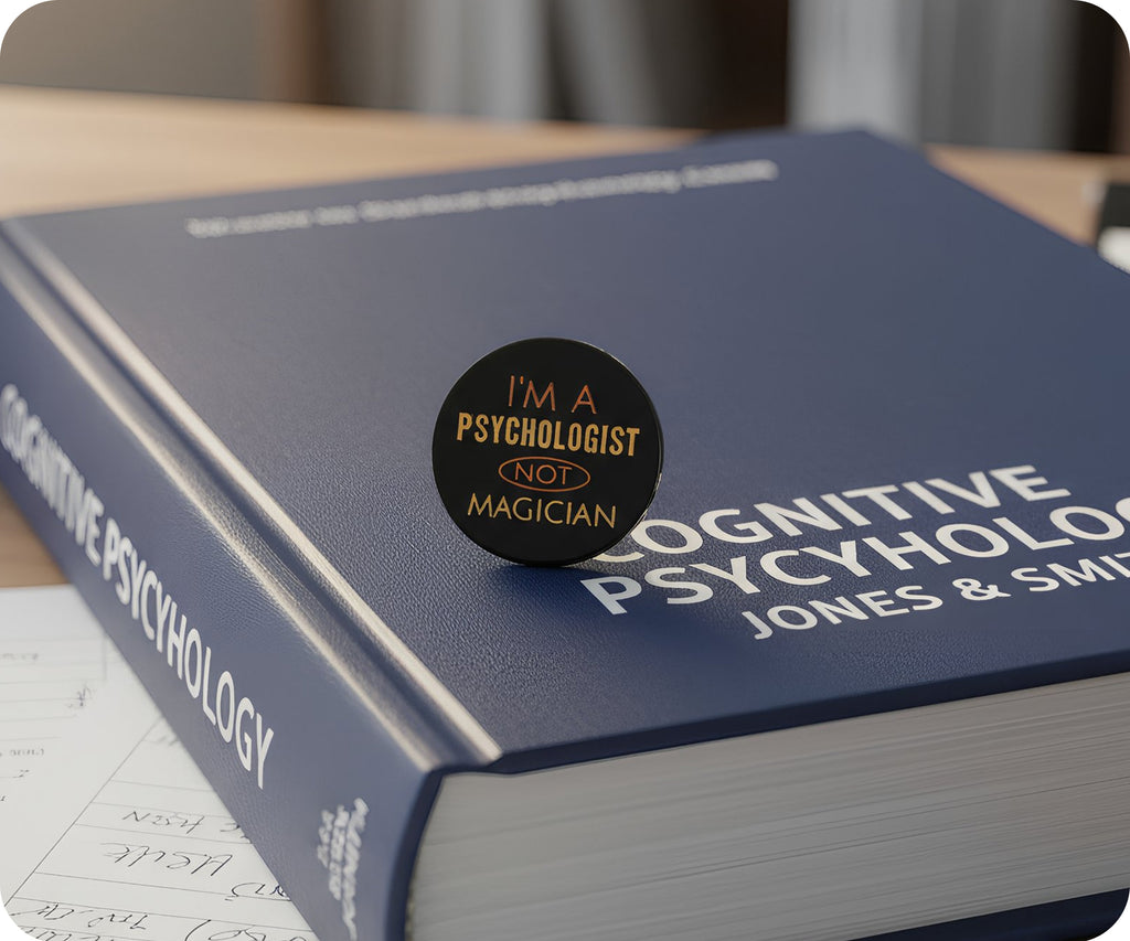 I'm A Psychologist Not A Magician Pin Badge