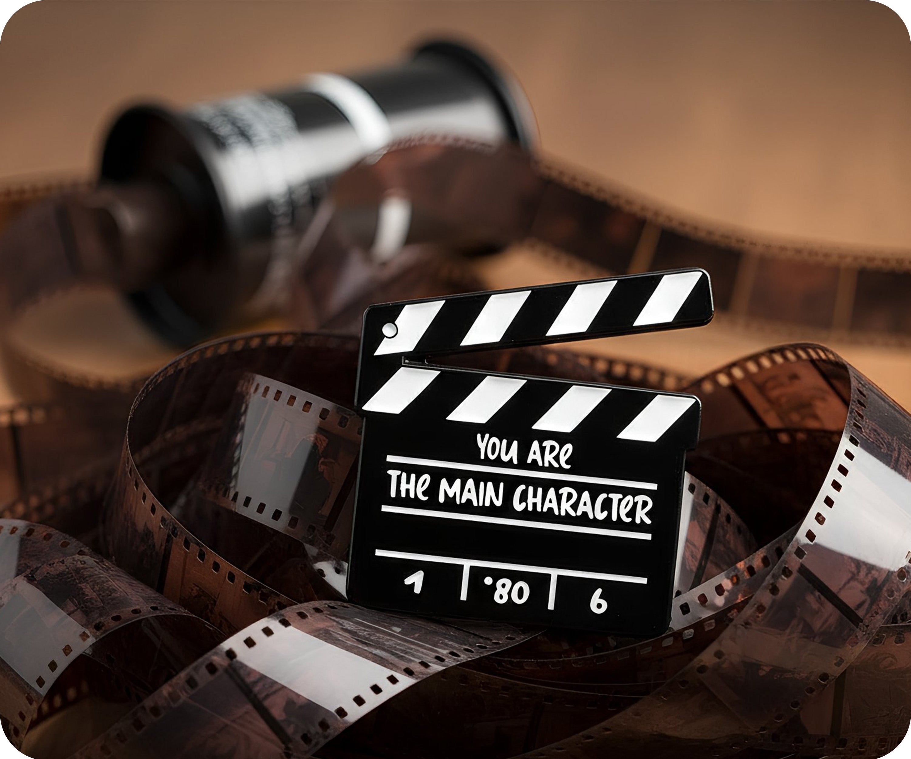 You Are The Main Character Clapper Film Pin Badge