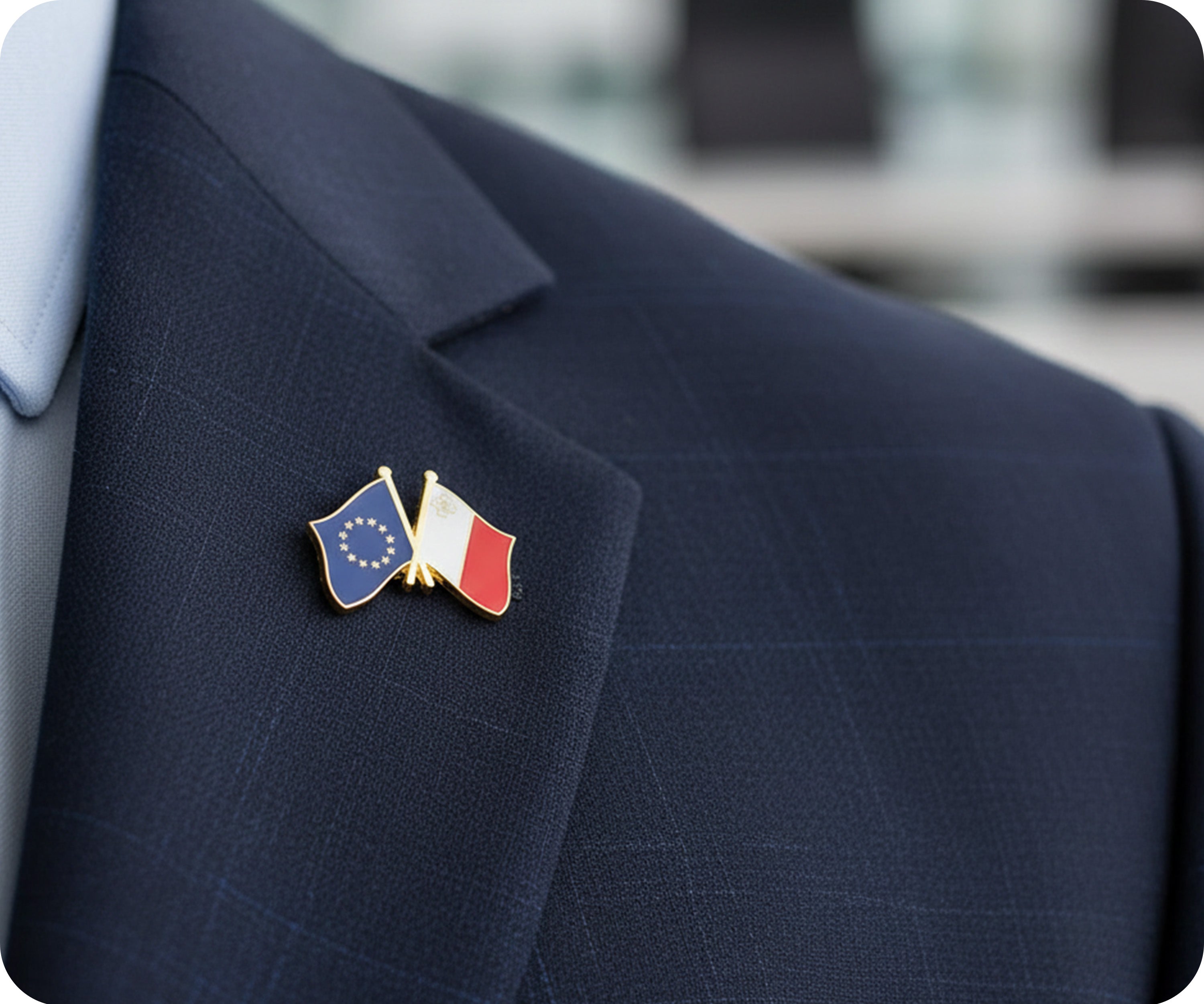 Insignia de amistad Unión Europea y Malta Imagen secundaria del producto