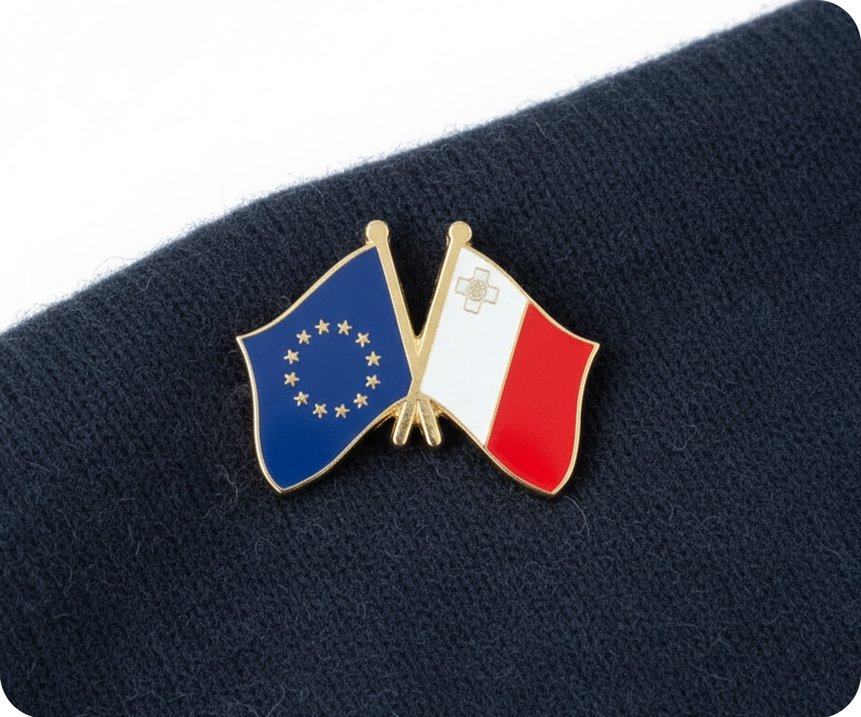 European Union & Malta Friendship Pin Badge