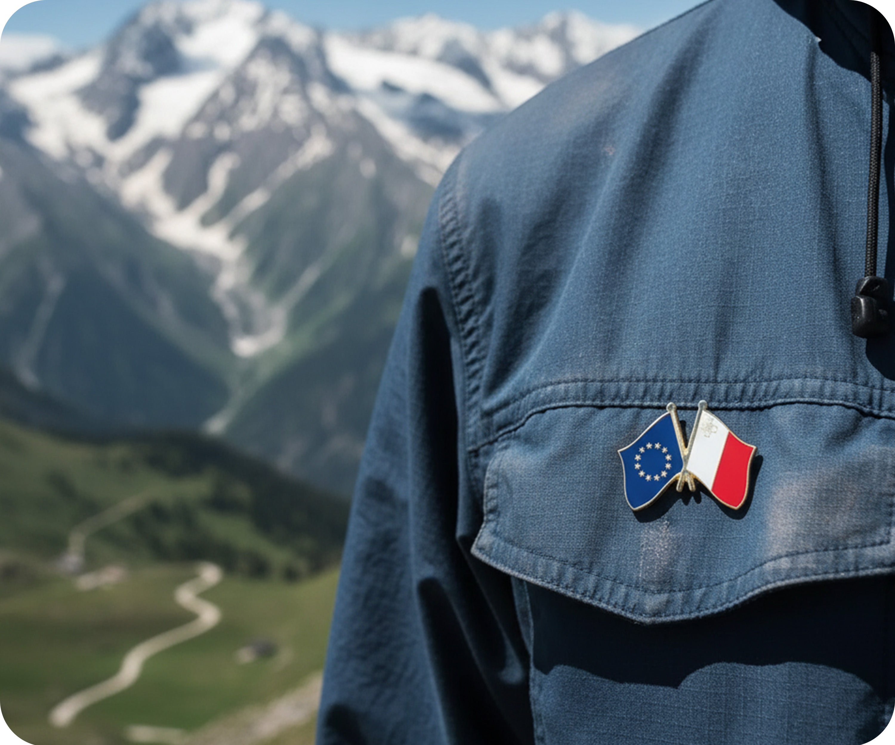 European Union & Malta Friendship Pin Badge