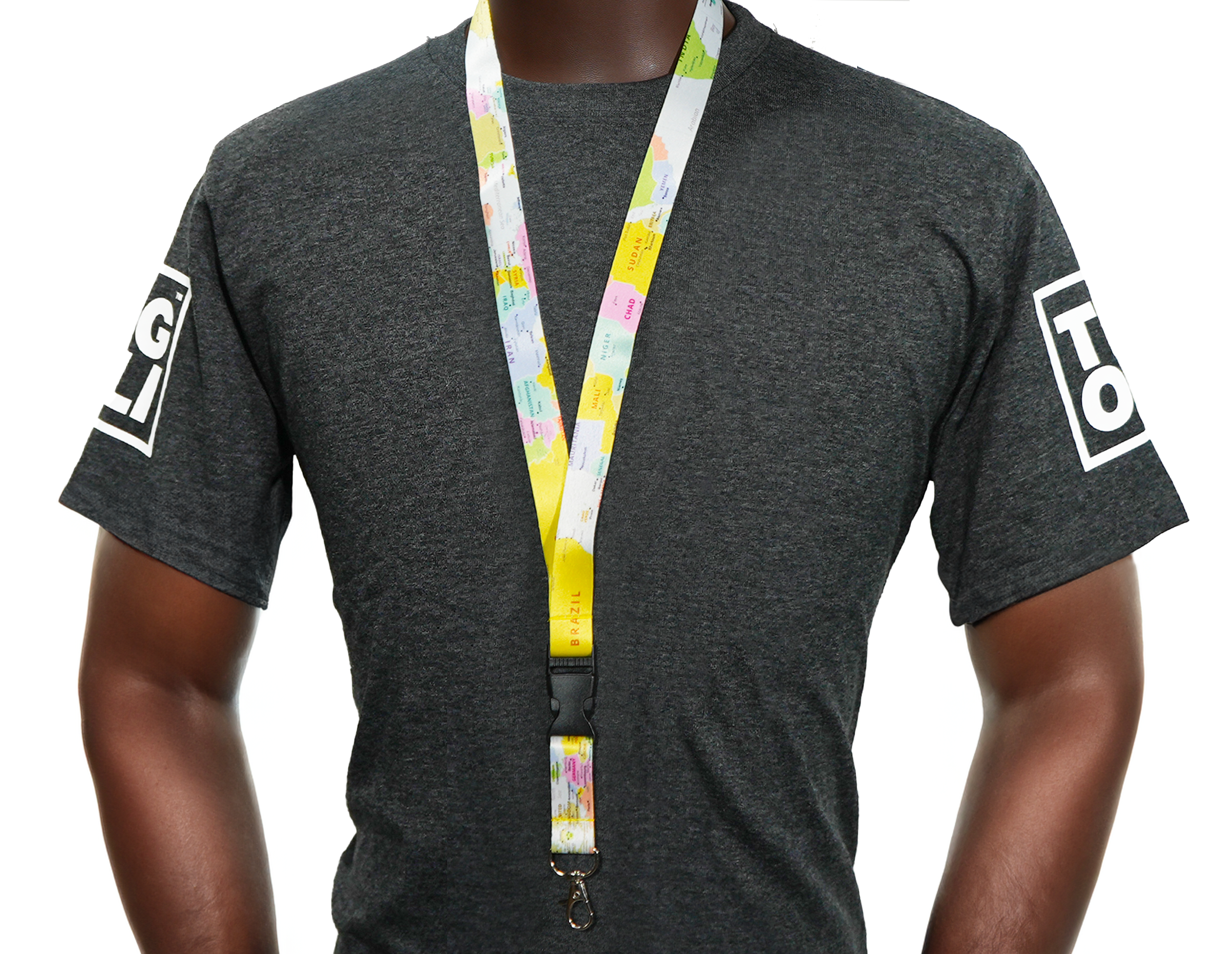 World Map Geography Globe Lanyard Secondary image