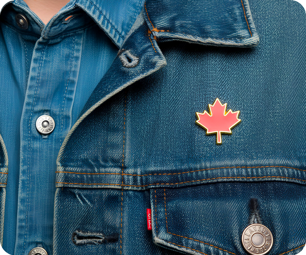Canadian Maple Leaf Pin Badge