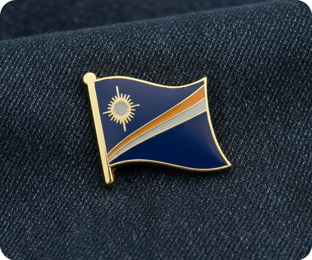 Marshall Islands Flag Pin Badge
