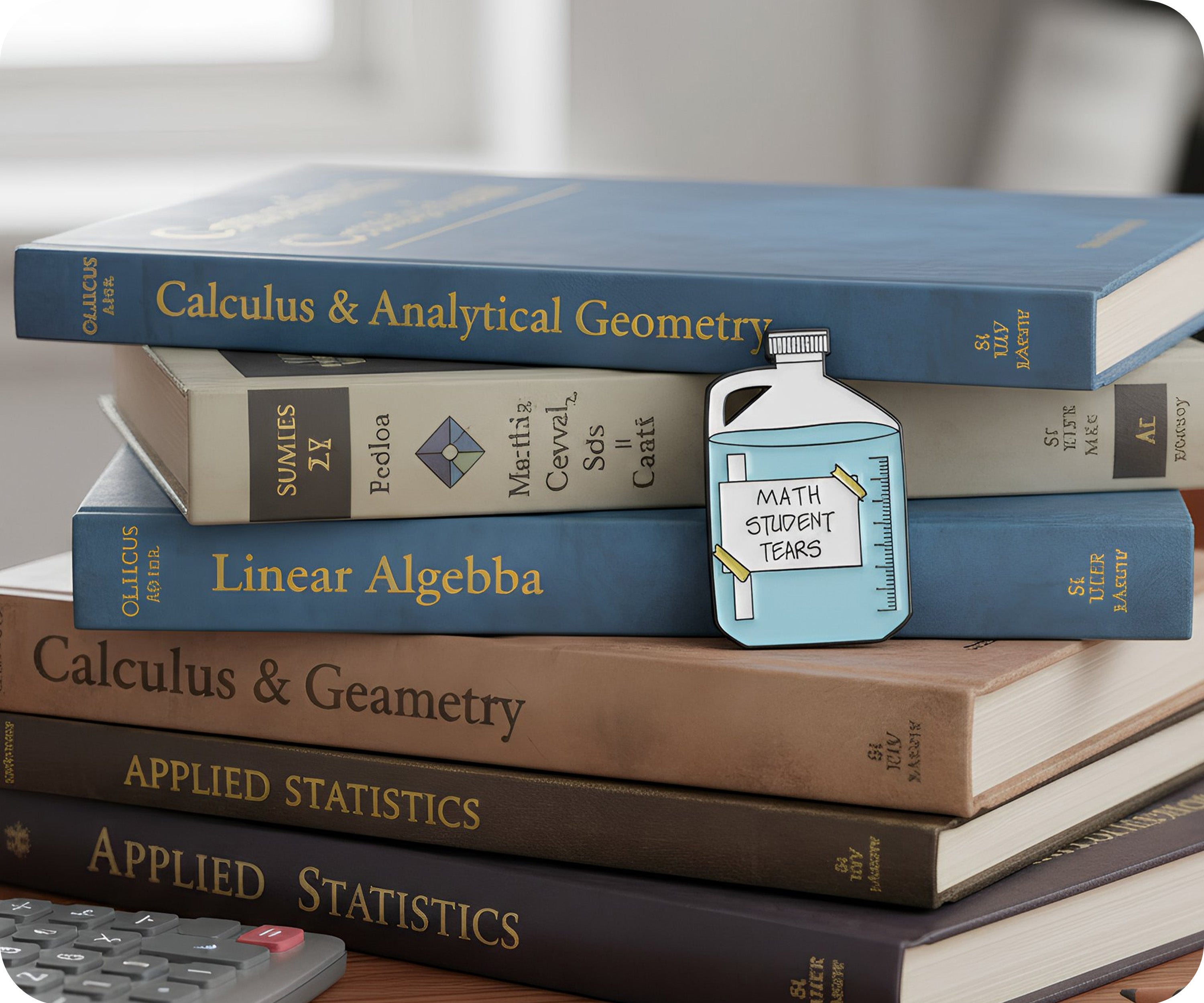 Math Student Tears Pin Badge