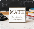 MATH. The Only Subject That Counts Pin Badge