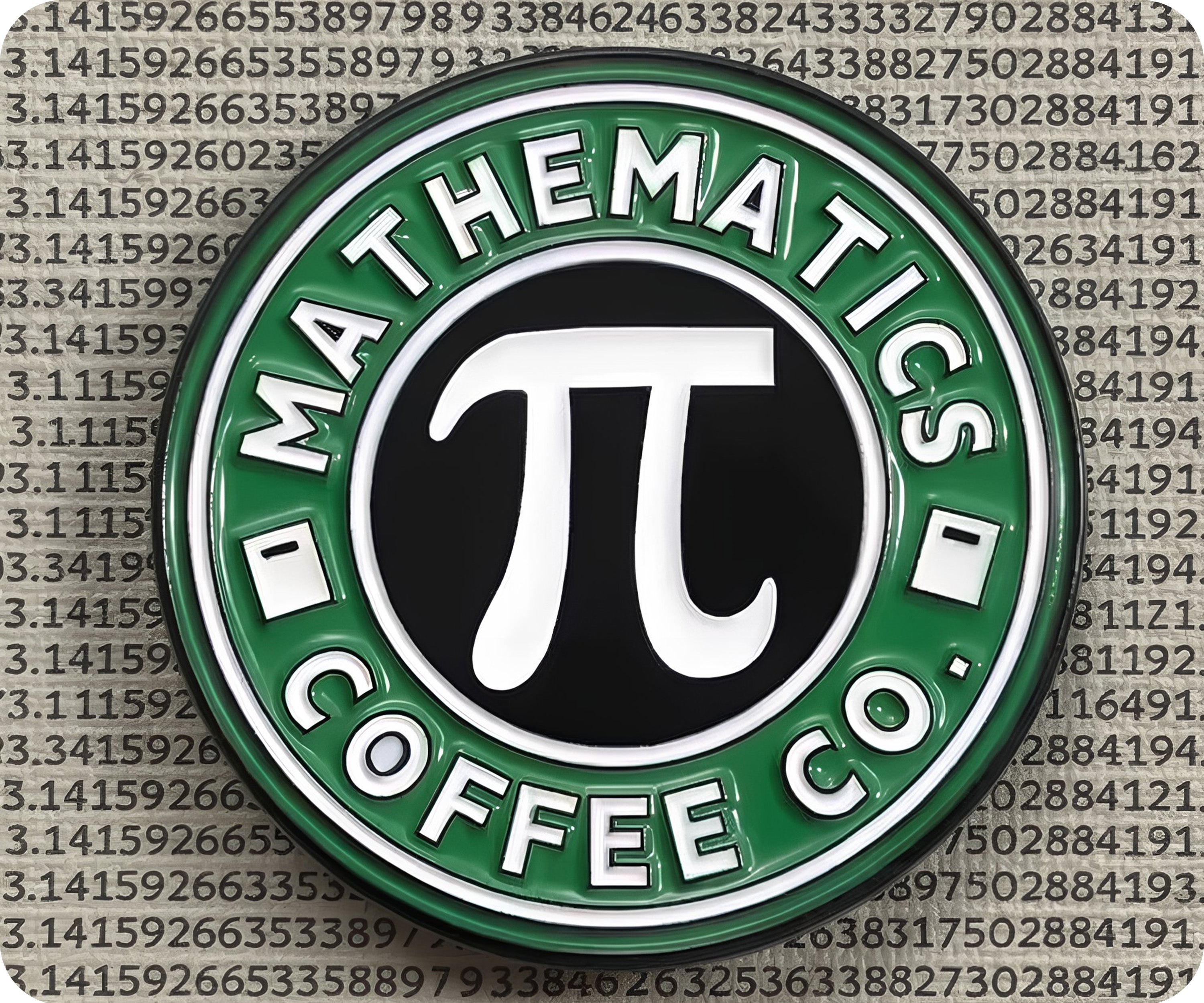 Mathematics Pi Coffee Co Pin Badge