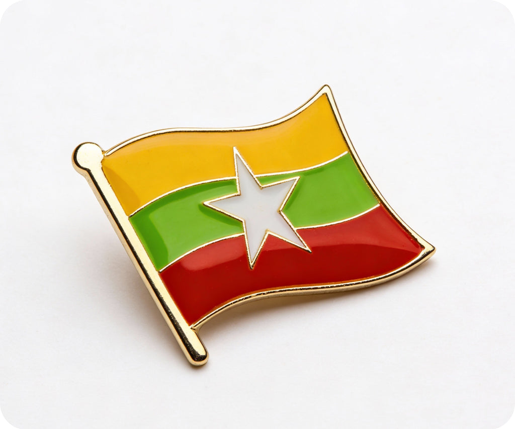Myanmar Flag Pin Badge