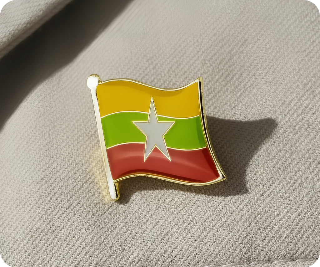 Myanmar Flag Pin Badge