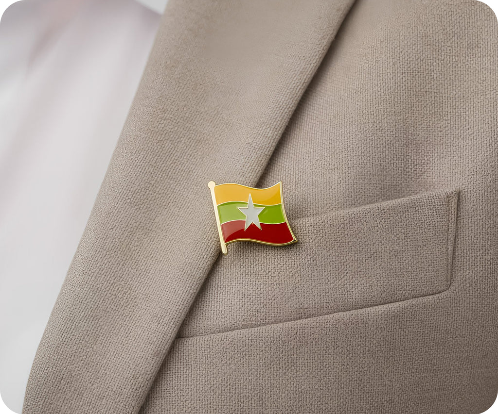 Myanmar Flag Pin Badge