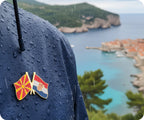 North Macedonia & Croatia Friendship Pin Badge