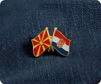 North Macedonia & Croatia Friendship Pin Badge