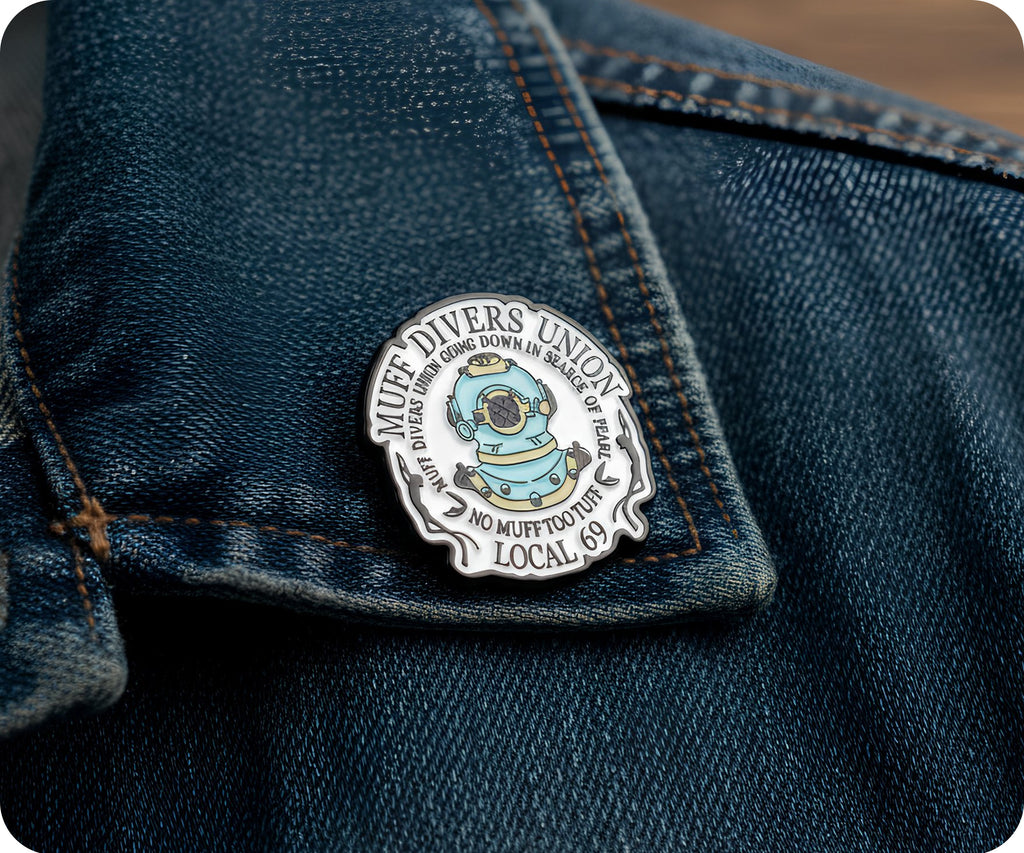 Insignia divertida de la Unión de Buzos "Muff Divers" para buceo oceánico