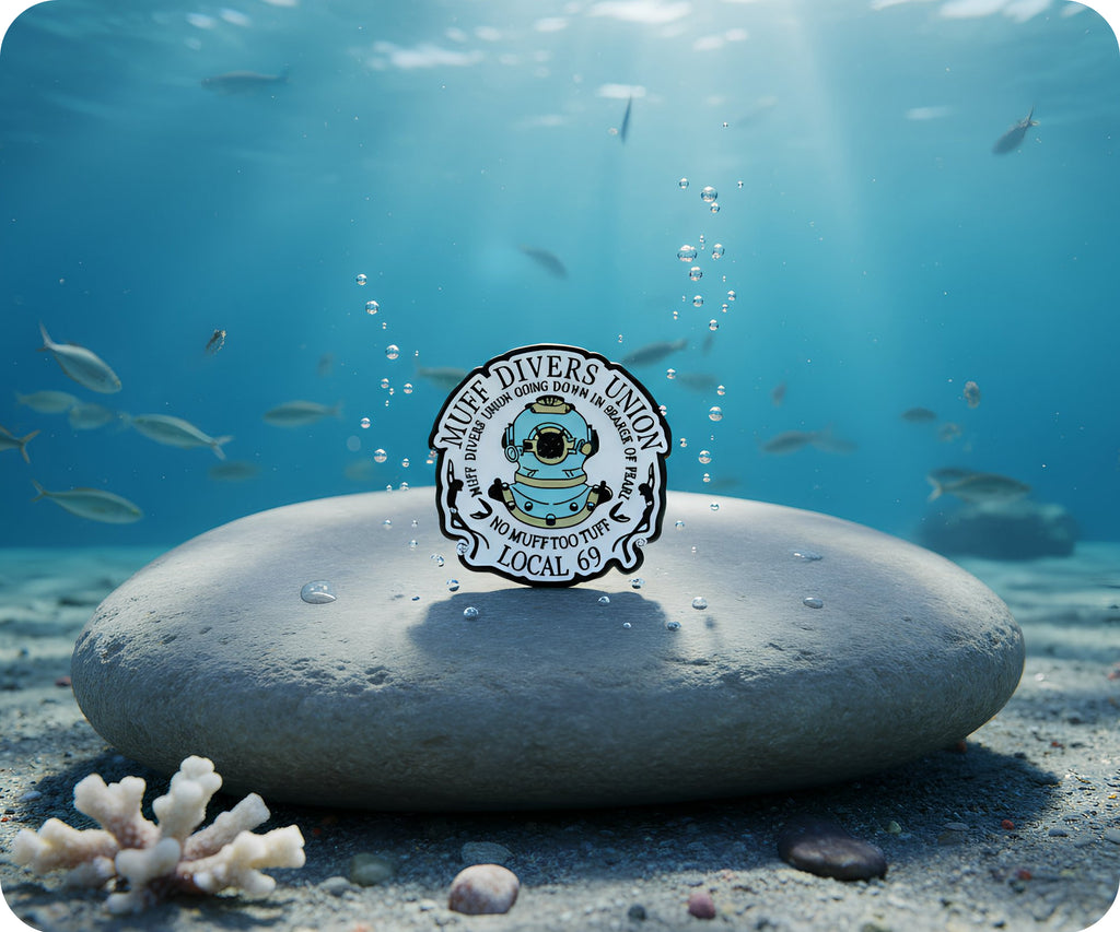 Insignia divertida de la Unión de Buzos "Muff Divers" para buceo oceánico