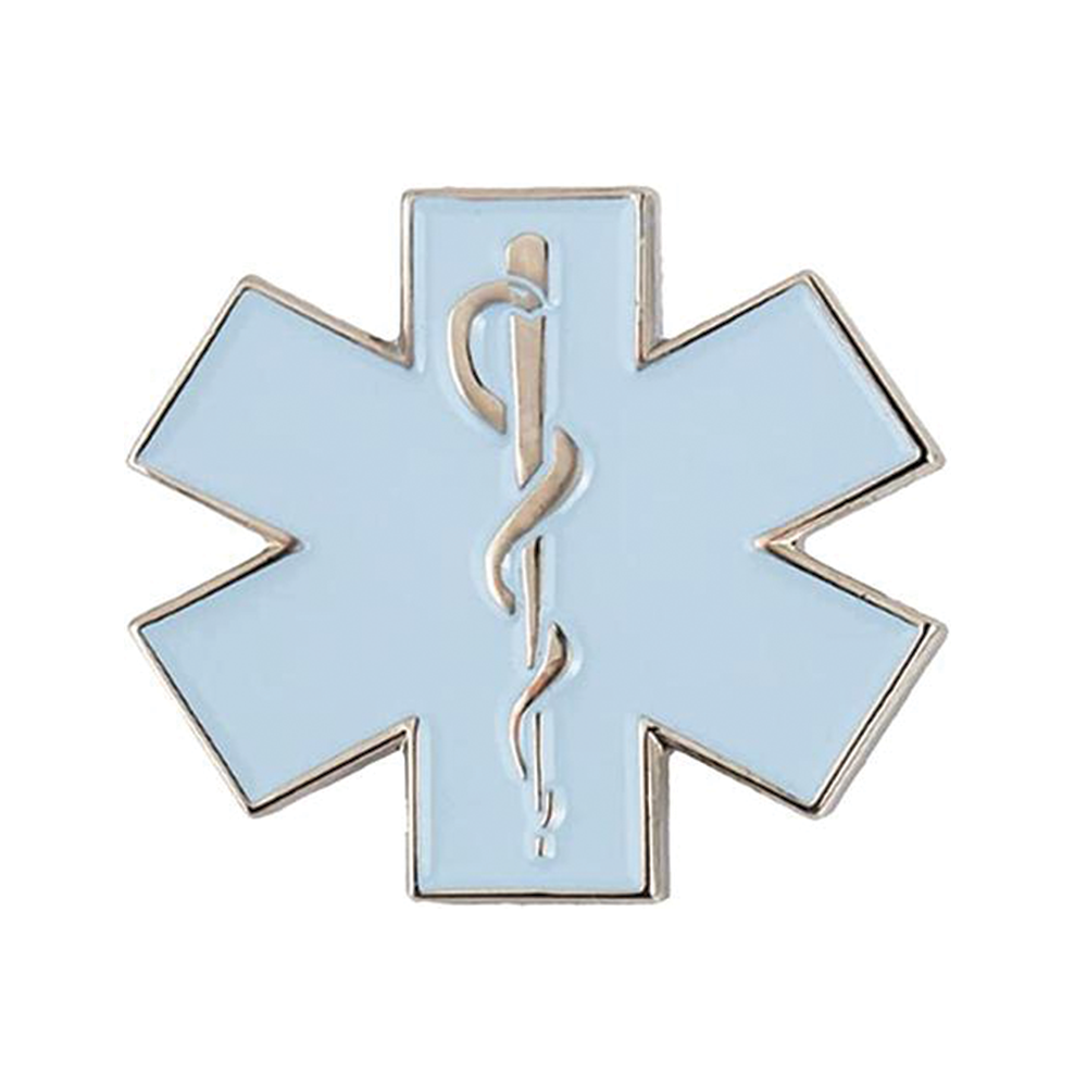 Insignia de pin con estrella de ambulancia médica blanca Imagen principal del producto