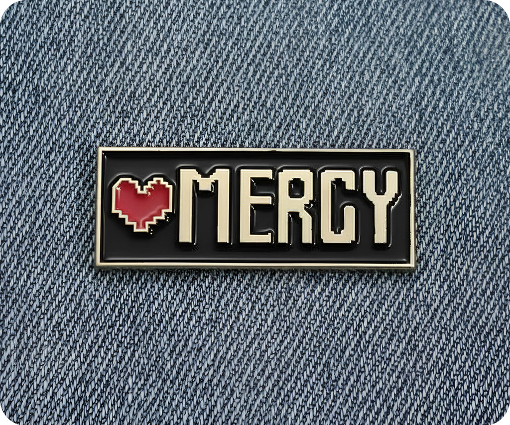 Heart Mercy Video Gaming Pin Badge