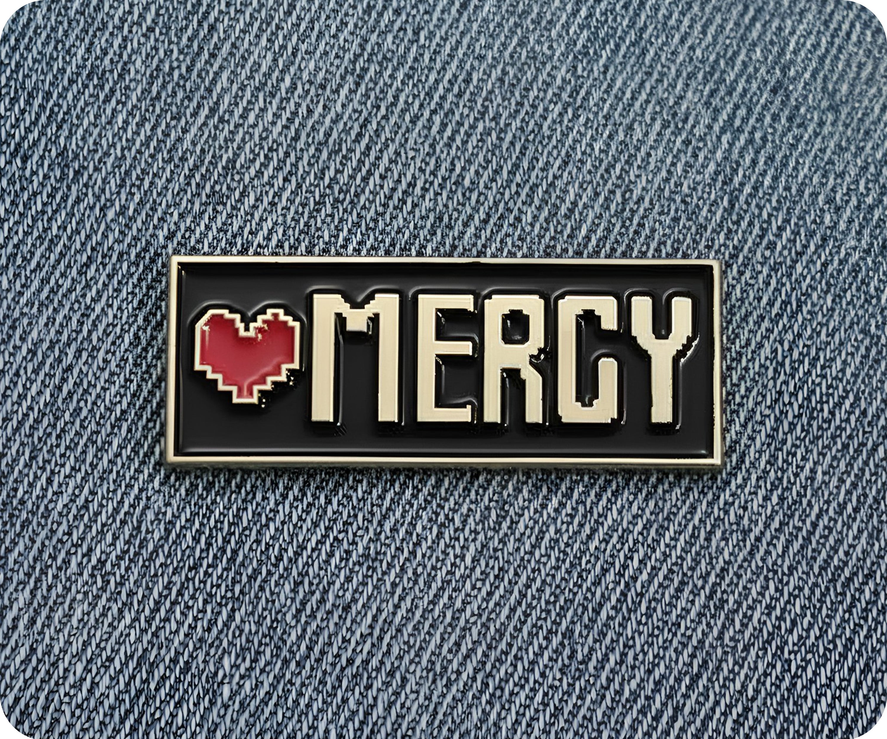 Heart Mercy Video Gaming Pin Badge