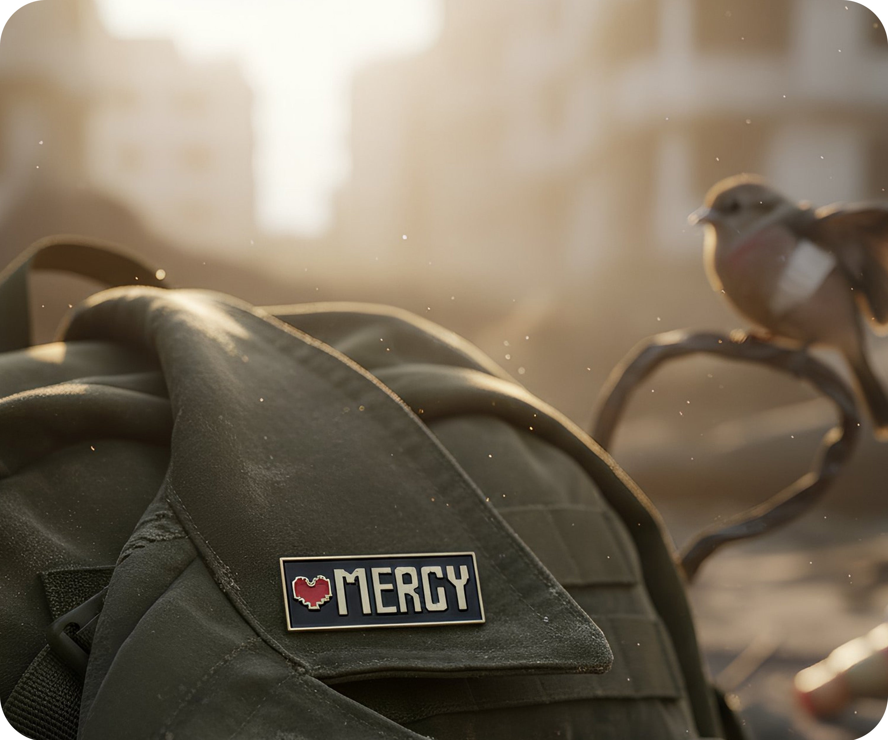 Heart Mercy Video Gaming Pin Badge