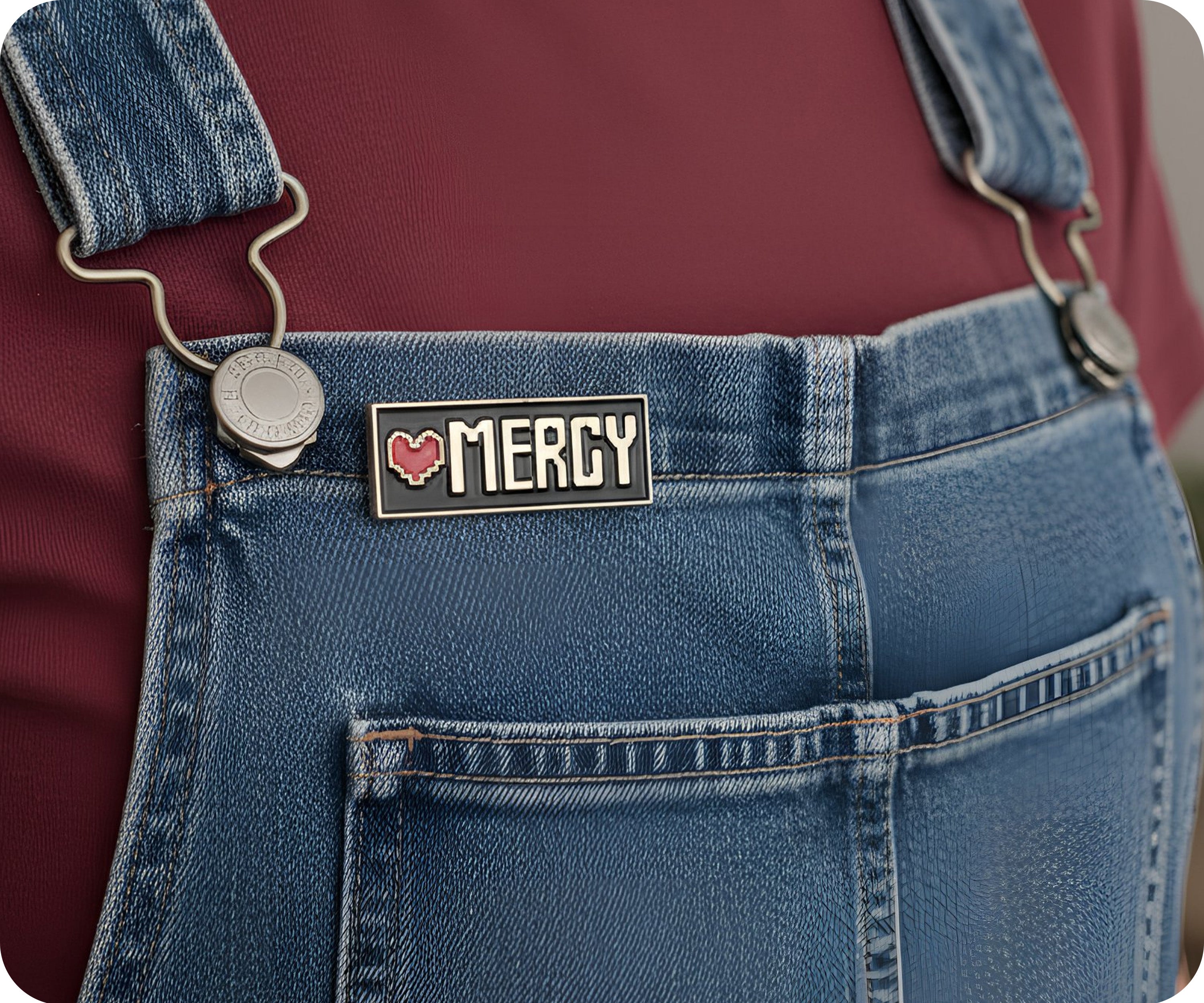 Heart Mercy Video Gaming Pin Badge