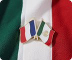 France & Mexico Friendship Pin Badge