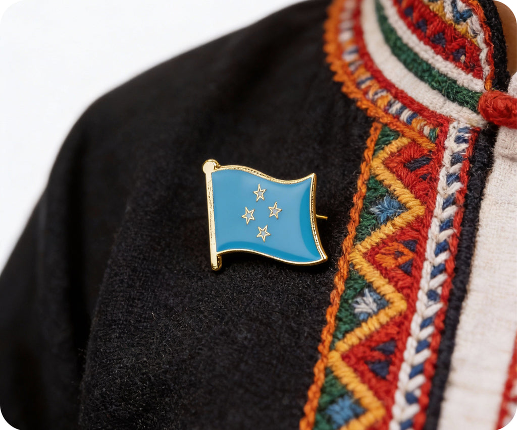Micronesia Flag Pin Badge