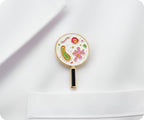Magnifying Glass Microbes Pin Badge