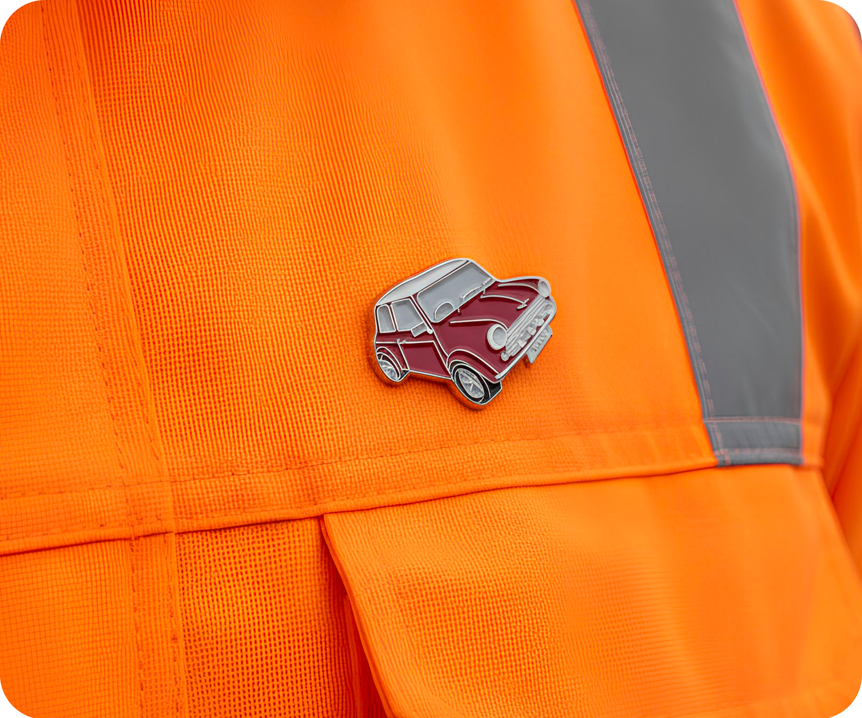 Red Car Mini Pin Badge