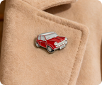 Red Car Mini Pin Badge