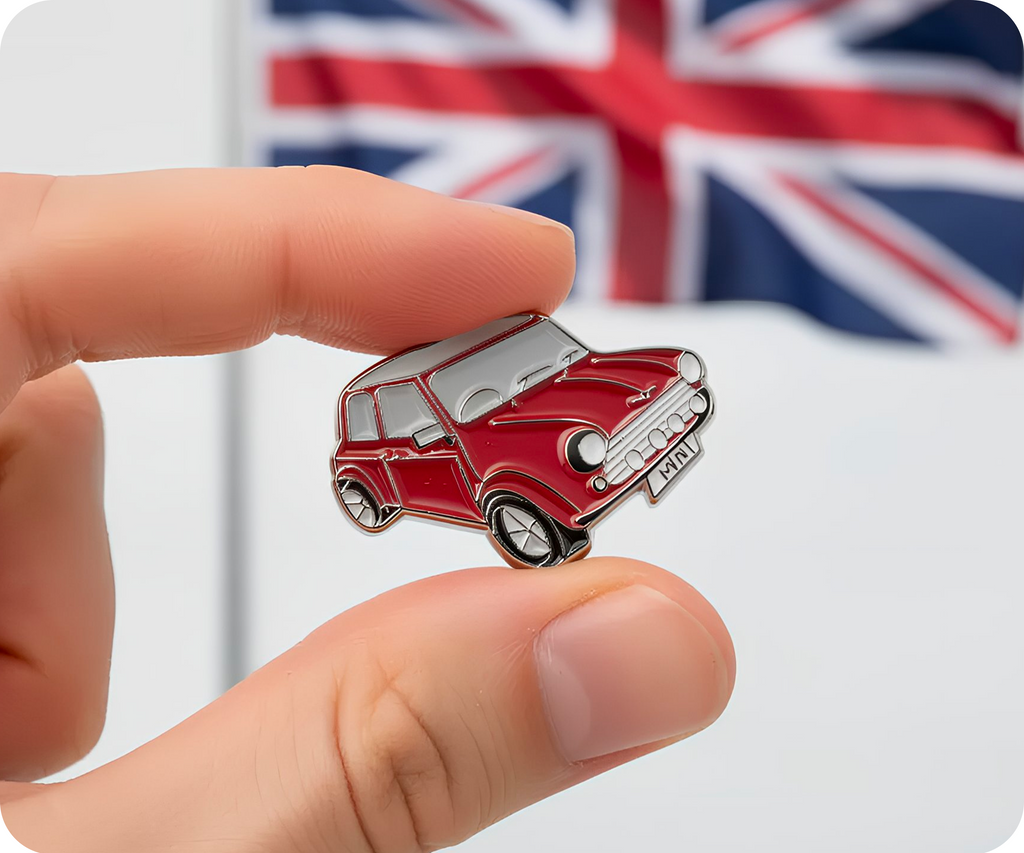 Red Car Mini Pin Badge