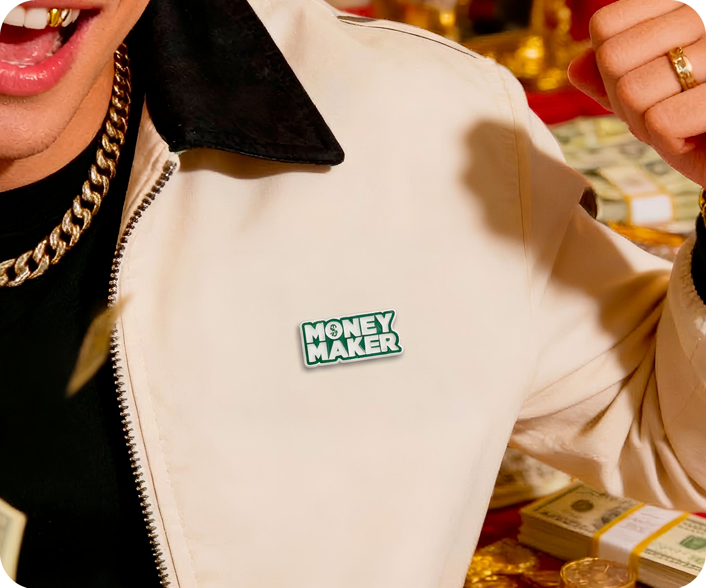 Money Maker $ Pin Badge