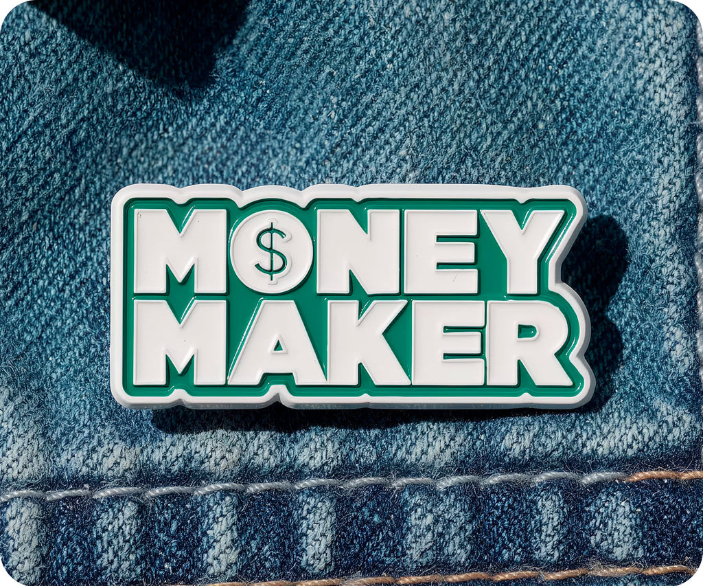 Money Maker $ Pin Badge