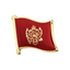 A pin badge featuring the Montenegro flag with a gold-colored border and emblem in the center. © Tigoli® 2026 All Rights Reserved Panda Loco Ltd 
