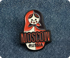 Russian Moscow Nesting Doll Pin Badge