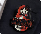 Russian Moscow Nesting Doll Pin Badge