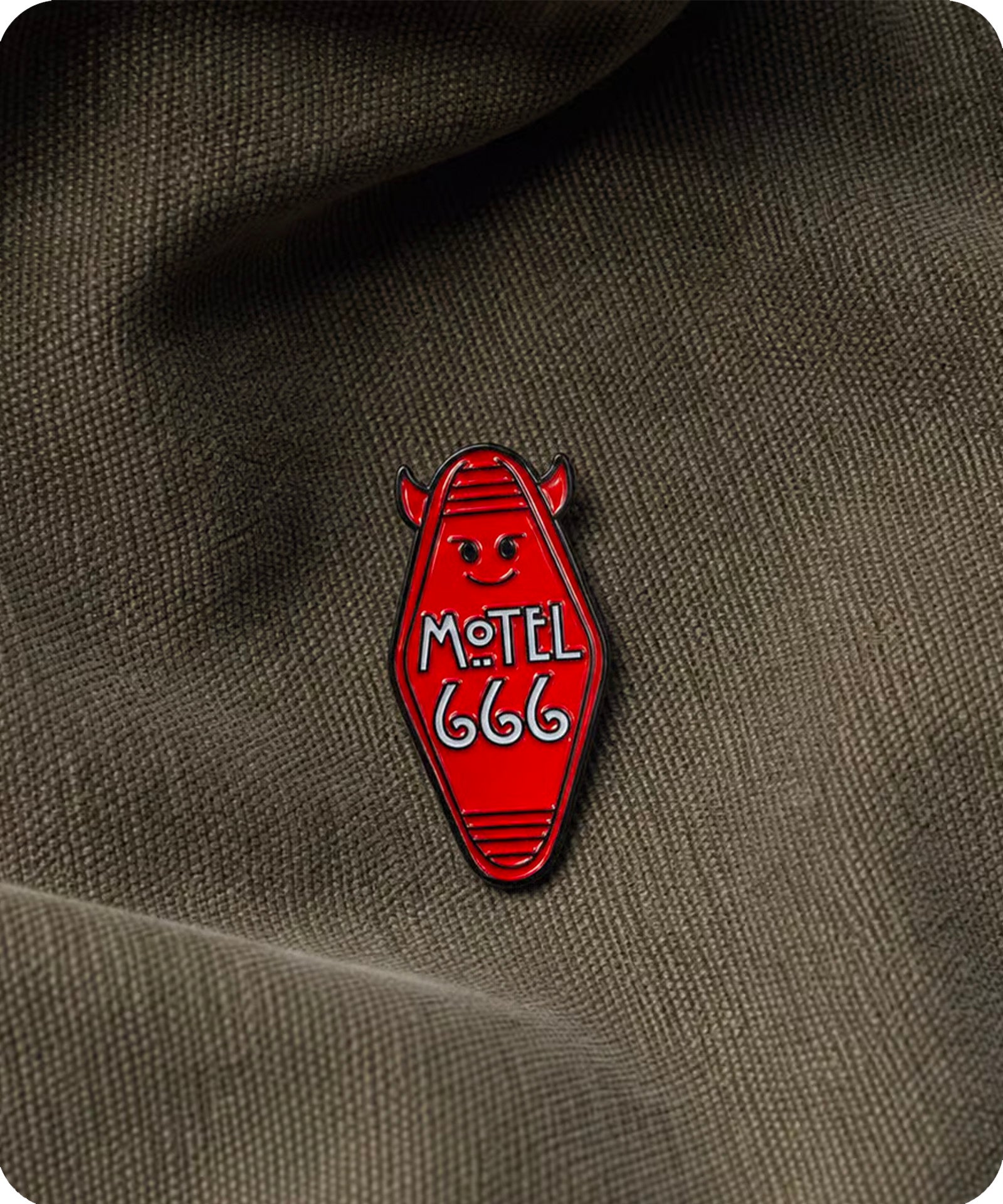 Motel 666 Devil Enamel Pin Badge Secondary image